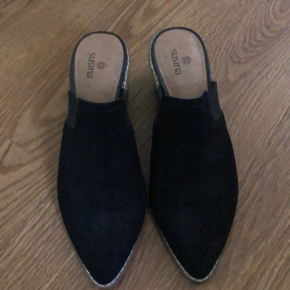 Black Susina faux suede Mules